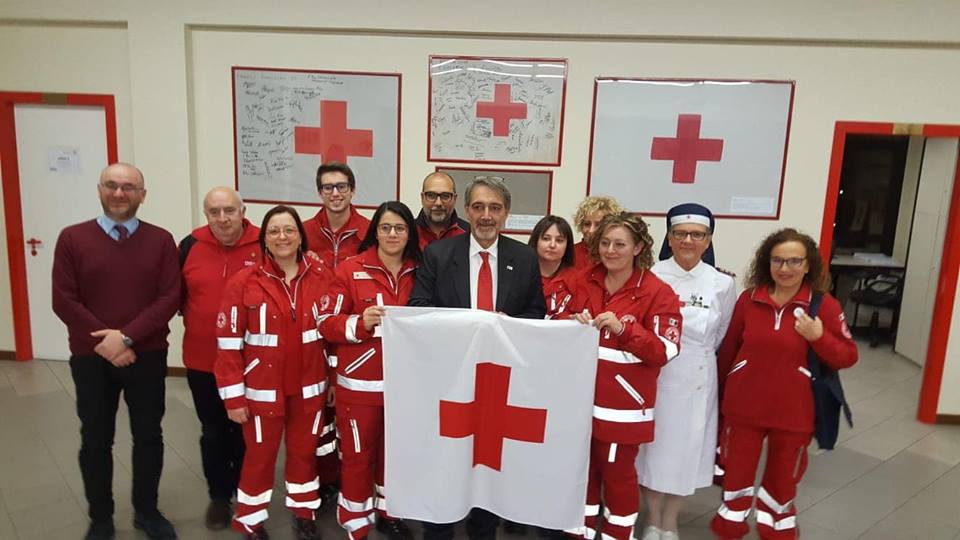 Francesco Rocca, presidente Nazionale CRI, in visita a Varese