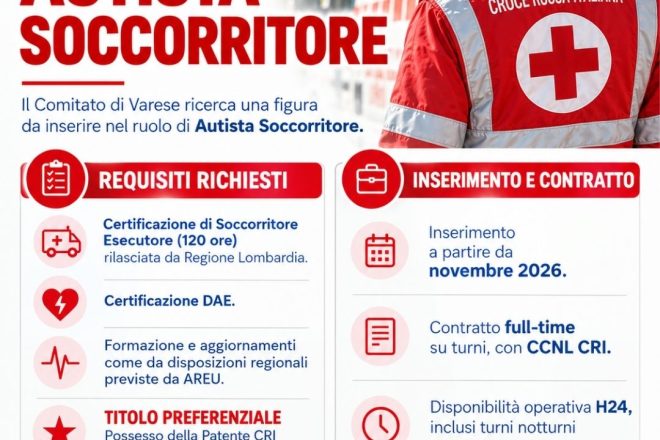 cerchiamo autista soccorritore ig